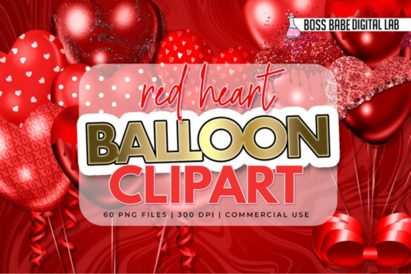 Download Red Romantic Heart Balloon Clipart - Romantic Collection