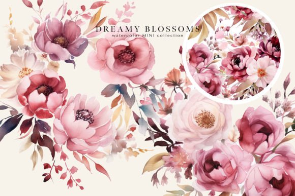 Download Watercolor Romantic Floral Clipart Set - Romantic Collection