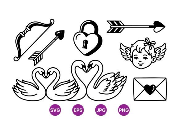 Download Love Symbols Romantic Clipart Set - Romantic Collection