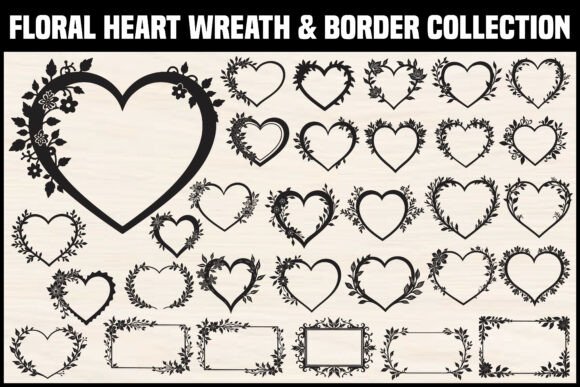 Download Romantic Floral Heart Frame Bundle - Romantic Collection