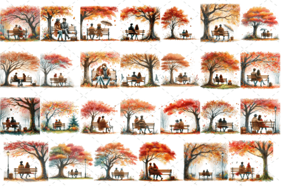 Download Watercolor Romantic Couple Bundle - Romantic Collection