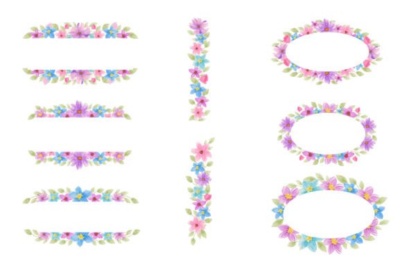 Download Romantic Floral Frame Watercolor - Romantic Collection