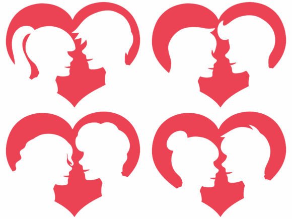 Download Romantic People Silhouette Valentine Day - Romantic Collection