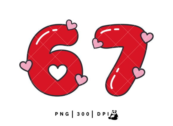 Download Valentine Six Seven Romantic Numbers PNG - Romantic Collection