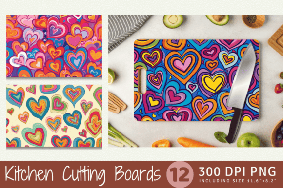 Download Cute Groovy Romantic Hippie Hearts - Romantic Collection