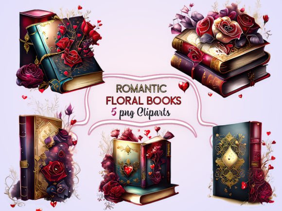 Download Romantic Floral Books Sublimation - Romantic Collection
